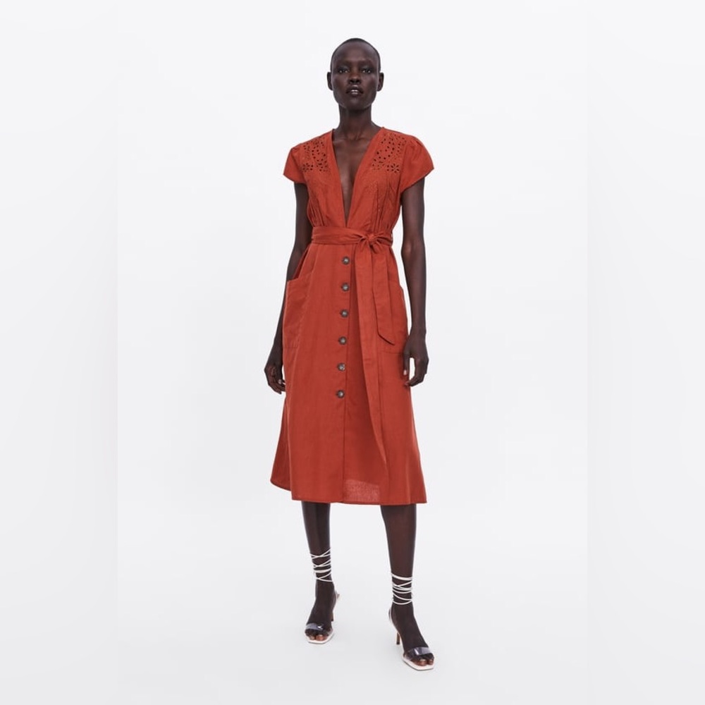 ZARA Embroidered Dress